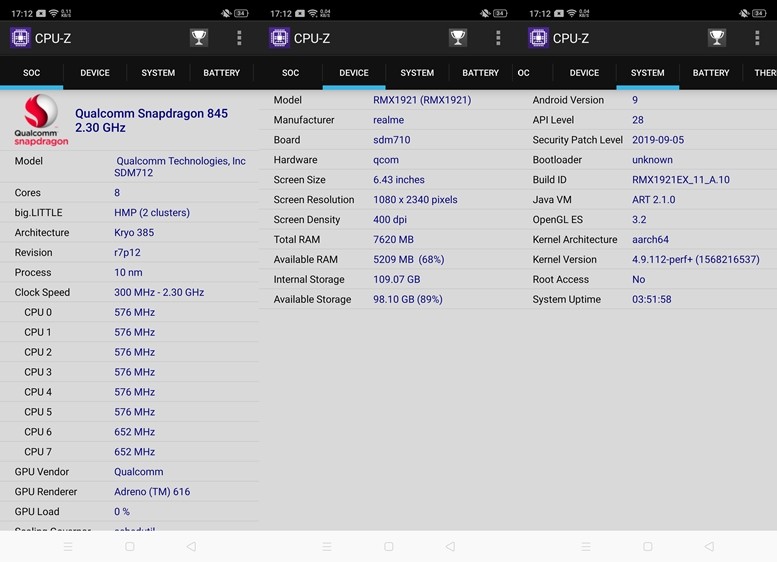 Realme XT CPU Z Mobigyaan