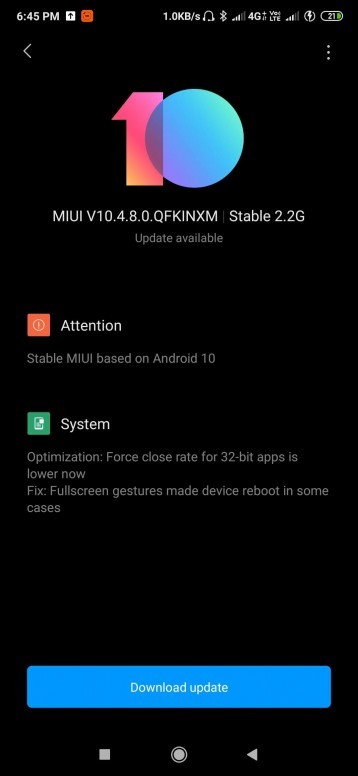 Redmi K20 Pro Android 10