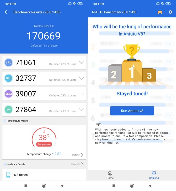 Redmi Note 8 Review 21 AnTuTu Redmi Note 8