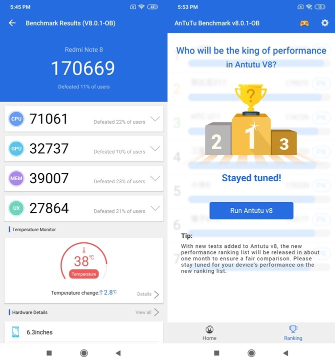 AnTuTu Redmi Note 8