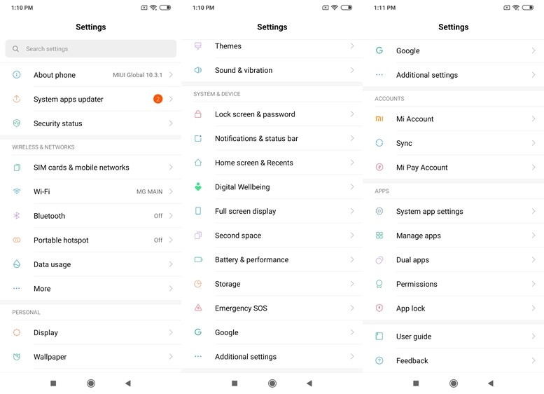 Redmi Note 8 Review 17 Settings Redmi Note 8