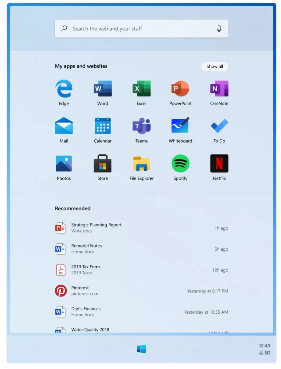 Windows 10X Launcher