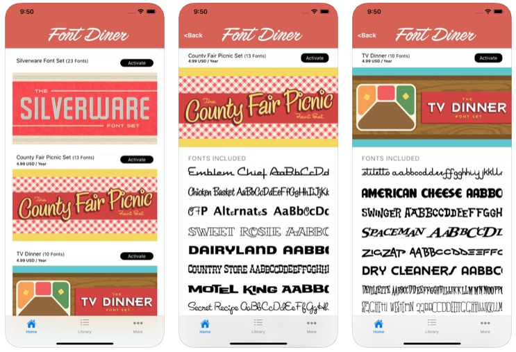 FontDiner iOS App