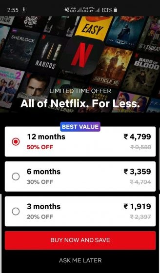Netflix Discount