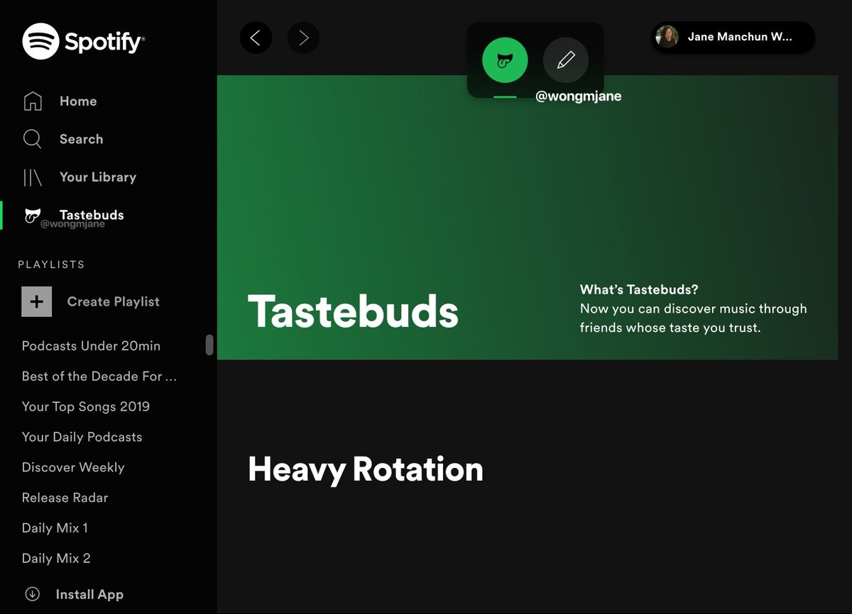 Spotify Tastebuds