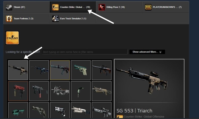 Inventory CSGO