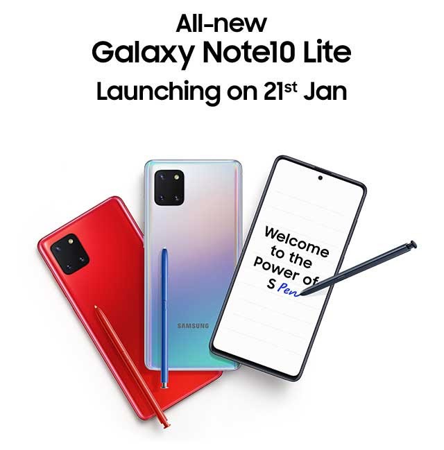 Samsung Galaxy Note10 Lite India Launch Date