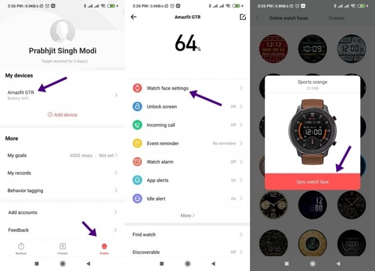 amazfit gtr strava sync