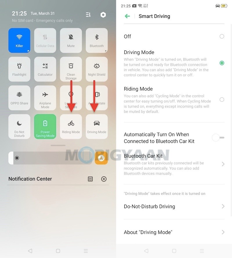 Driving Riding Mode OPPO F15 Tips And Tricks ColorOS 7