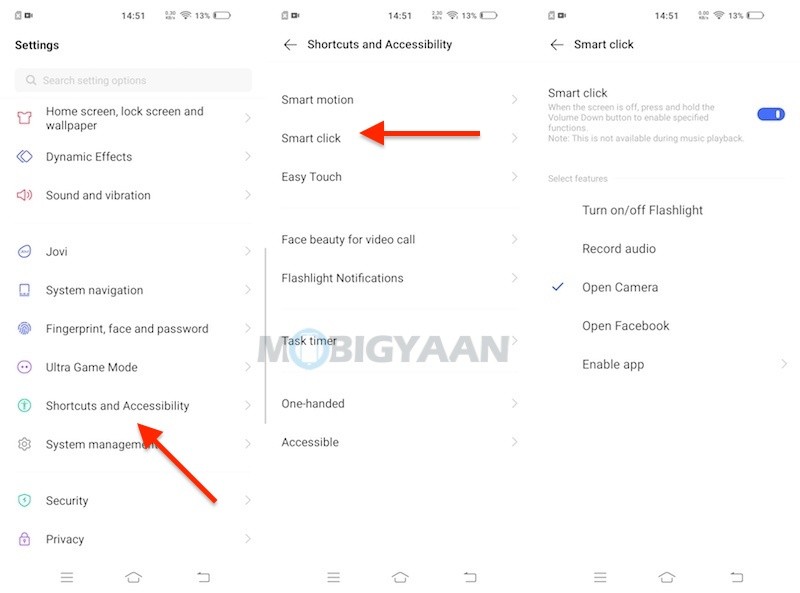 Smart Click Volume Shortcut iQOO 3 Tips And Tricks