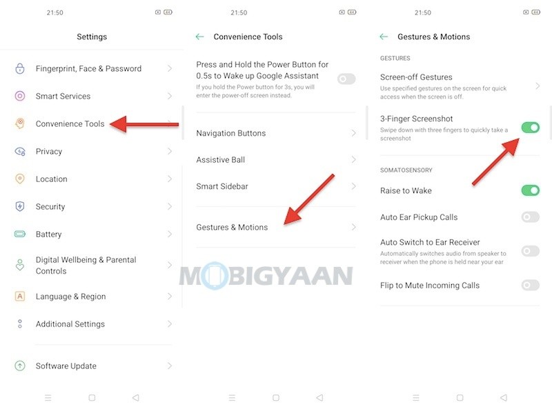 Three Finger Screenshot OPPO Reno3 Pro Tips And Tricks ColorOS 7