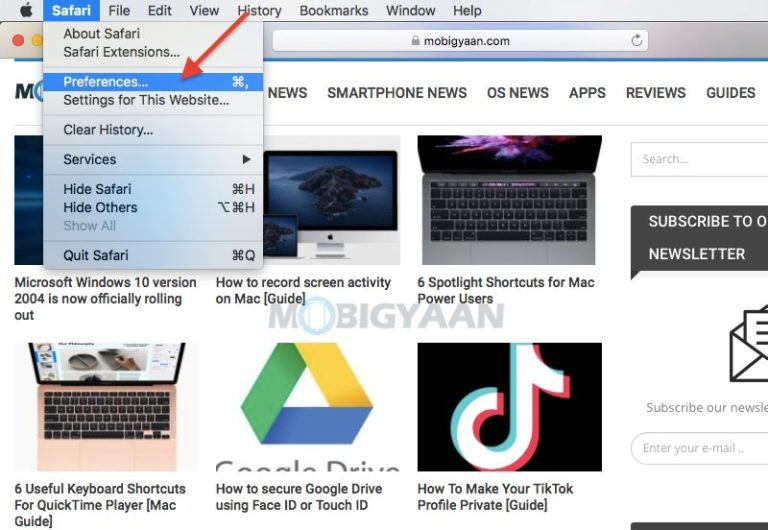 show source in safari