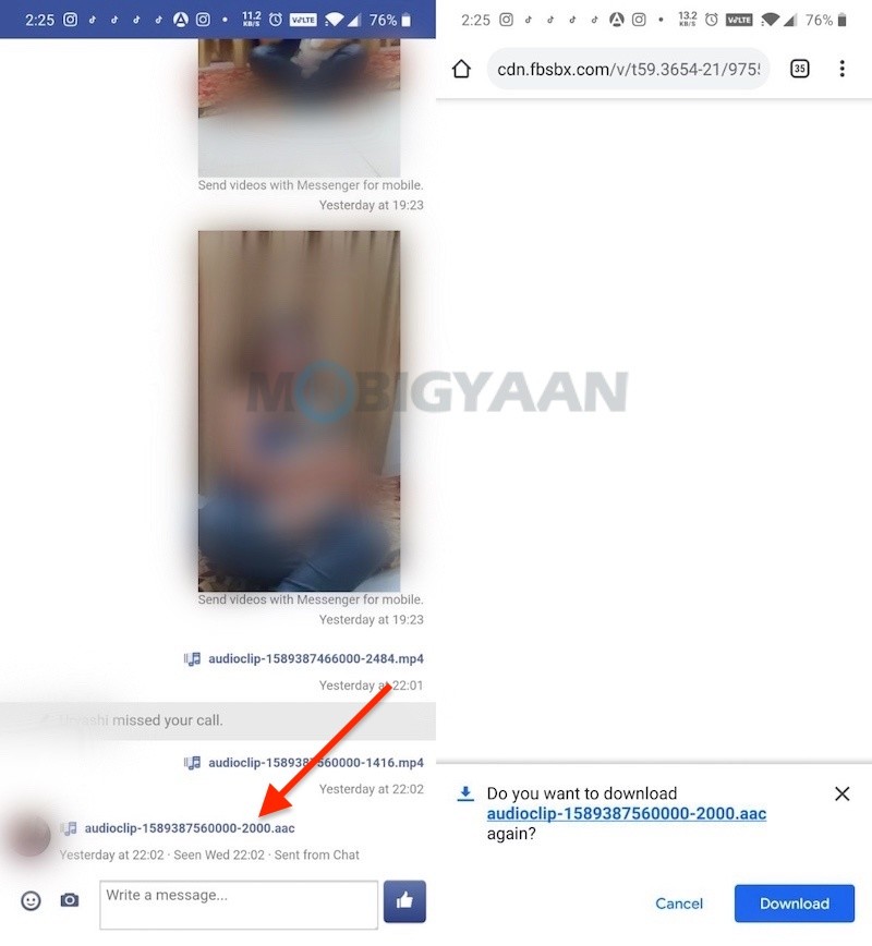 How to download audio files on Facebook Messenger Guide 2 1