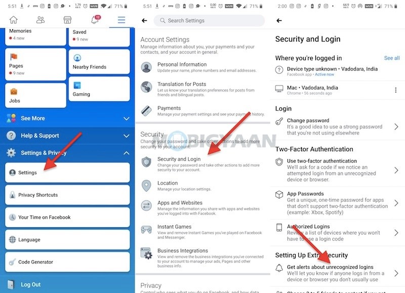 How To Get Unrecognized Login Alerts On Facebook Guide