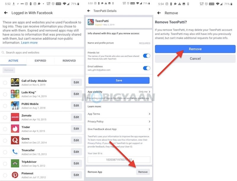 How to remove Facebook integration from third party apps Guide 1 1