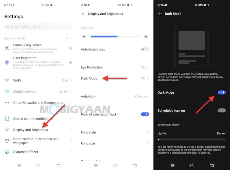 How to turn on Dark mode on vivo V19 Guide 2 1