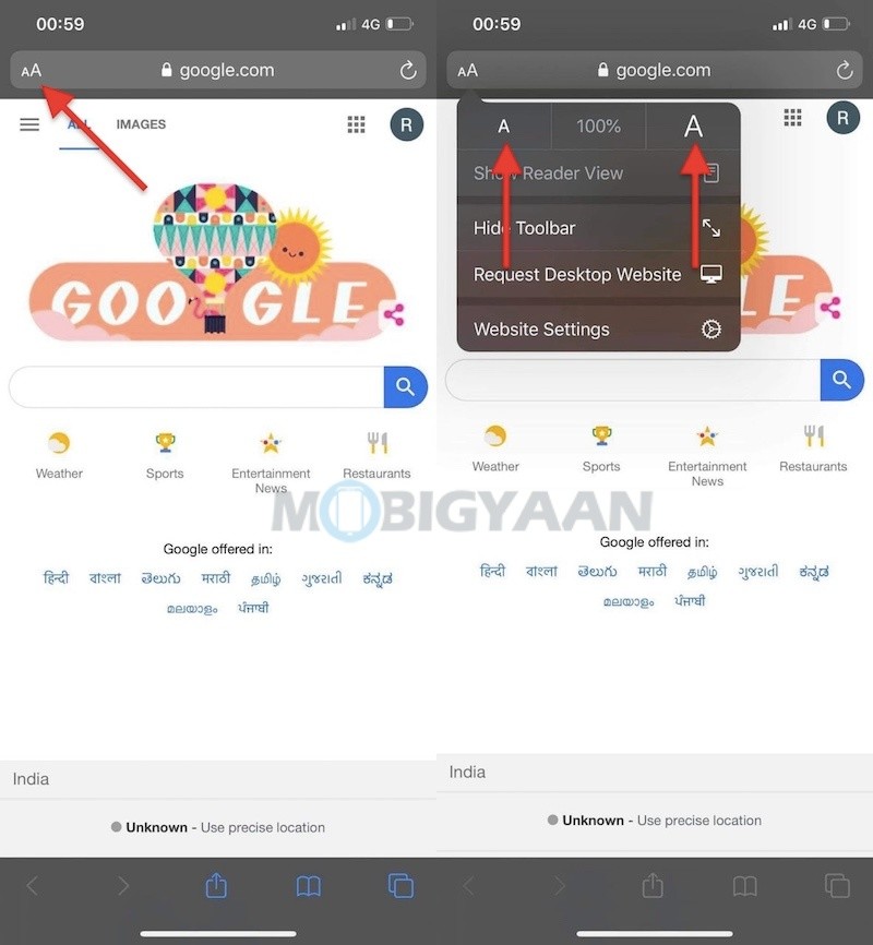 How To Change Text Size In Safari On iPhone