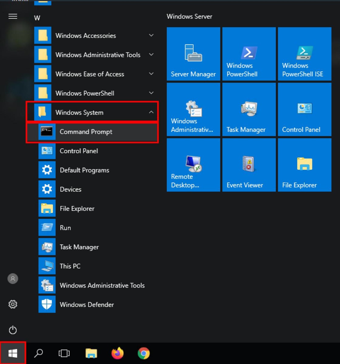 command prompt commands for windows 10