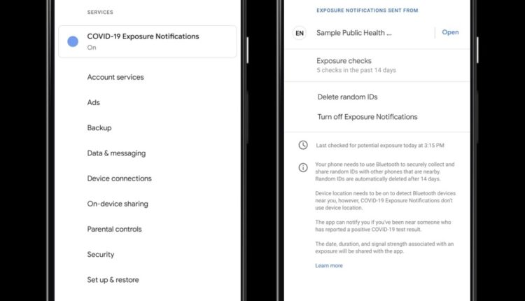 COVID-19 Exposure Notification API Android