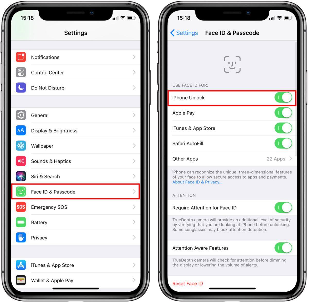 comment déverrouiller iphone avec face id