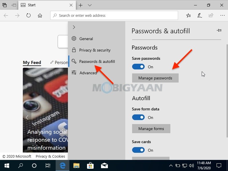 How To View Saved Passwords In Microsoft Edge On Windows 10 3