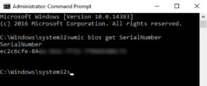 How to find Windows PC serial number using Command Prompt