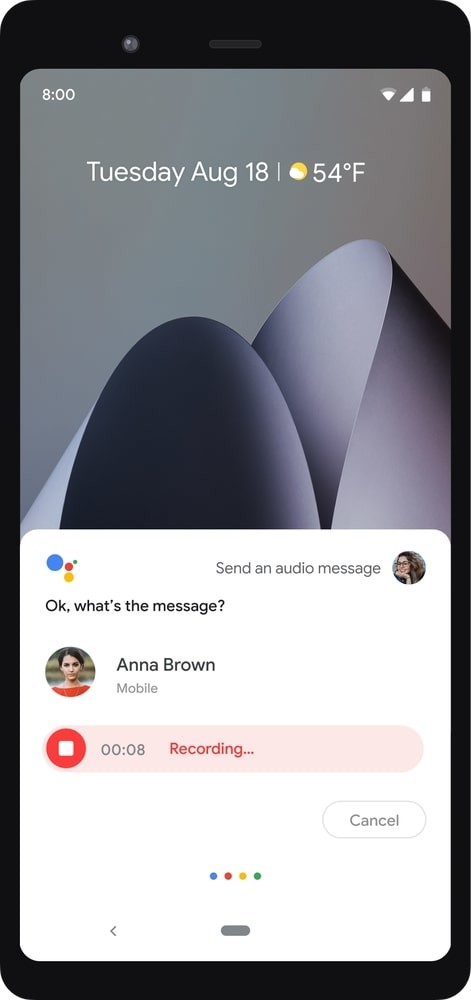 Google Assistant Voice Message