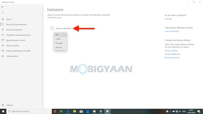How To Add Exclusions To Microsoft Defender On Windows 10 3