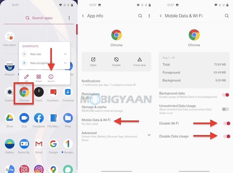 How To Block Mobile Data And Wi Fi For Specific Apps On OnePlus 8 8 Pro