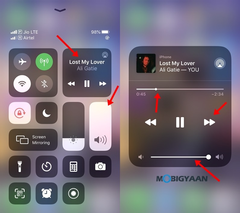 Music and Volume Controls