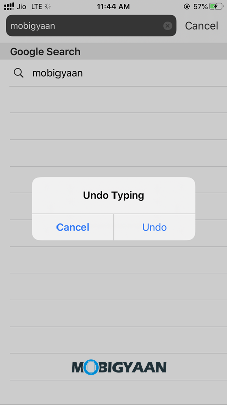 Undo Typing