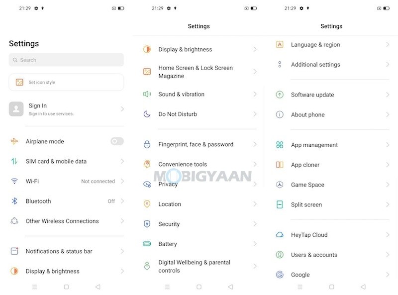 OPPO A53 Review ColorOS 7.2 Software 3