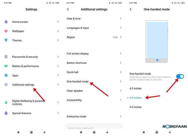 One Handed Mode MIUI 11