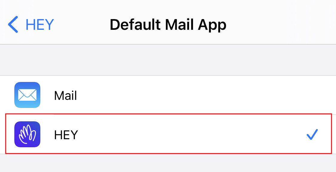 iPhone Default Email App