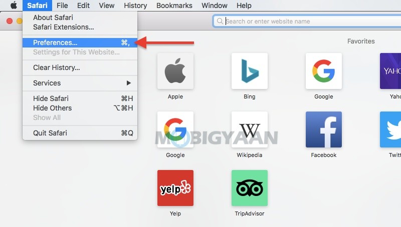 How to change default search engine in Safari Mac 1