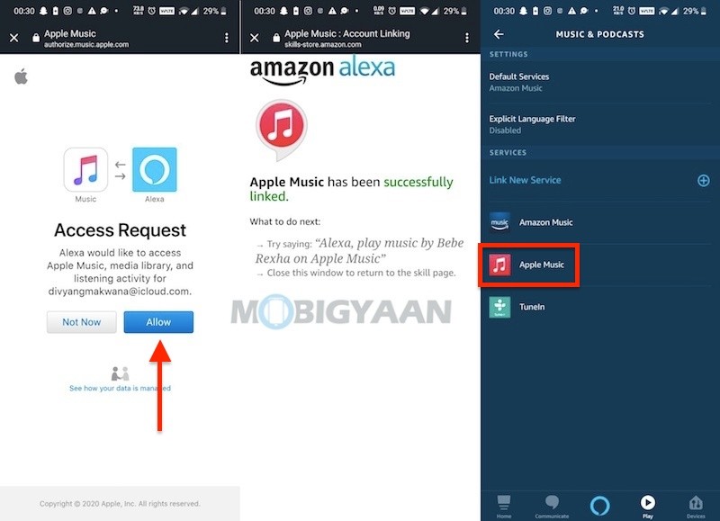 How to link Apple Music to Alexa app on your smartphone 1