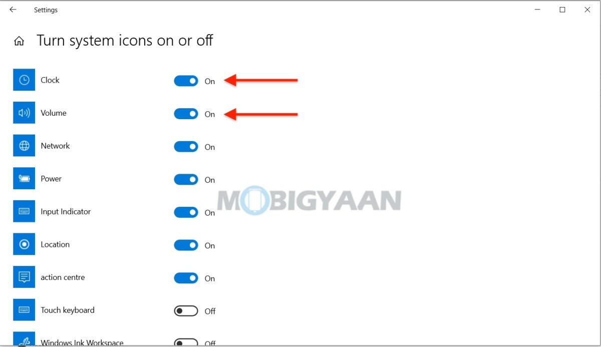 How to remove taskbar icons in the system tray Windows 10 2