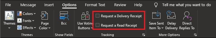 Outlook Read Receipt 2