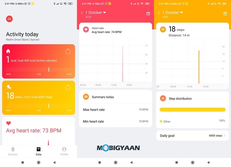 Redmi Smart Band Data