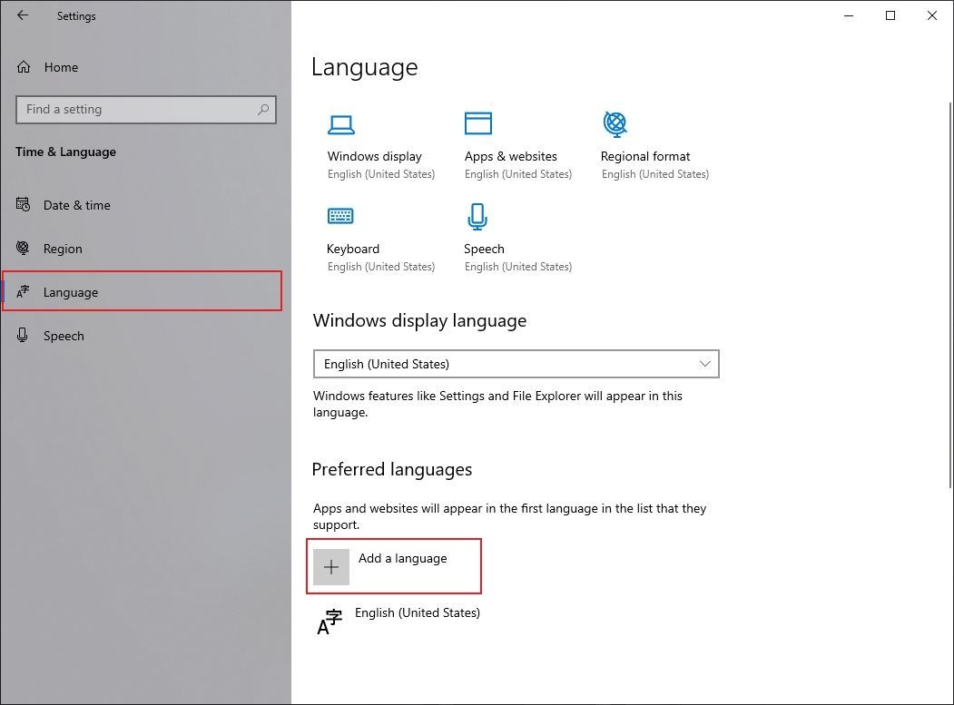 Windows 10 Language Change 2