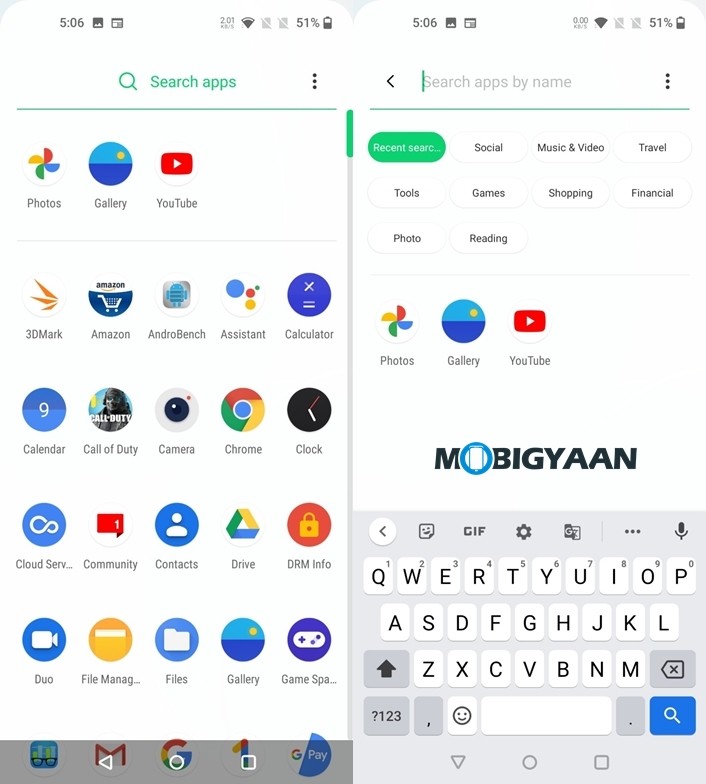 App Drawer OnePlus 8T