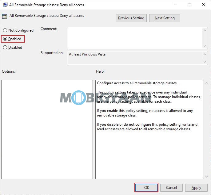 Disable Removable Storage Access 3