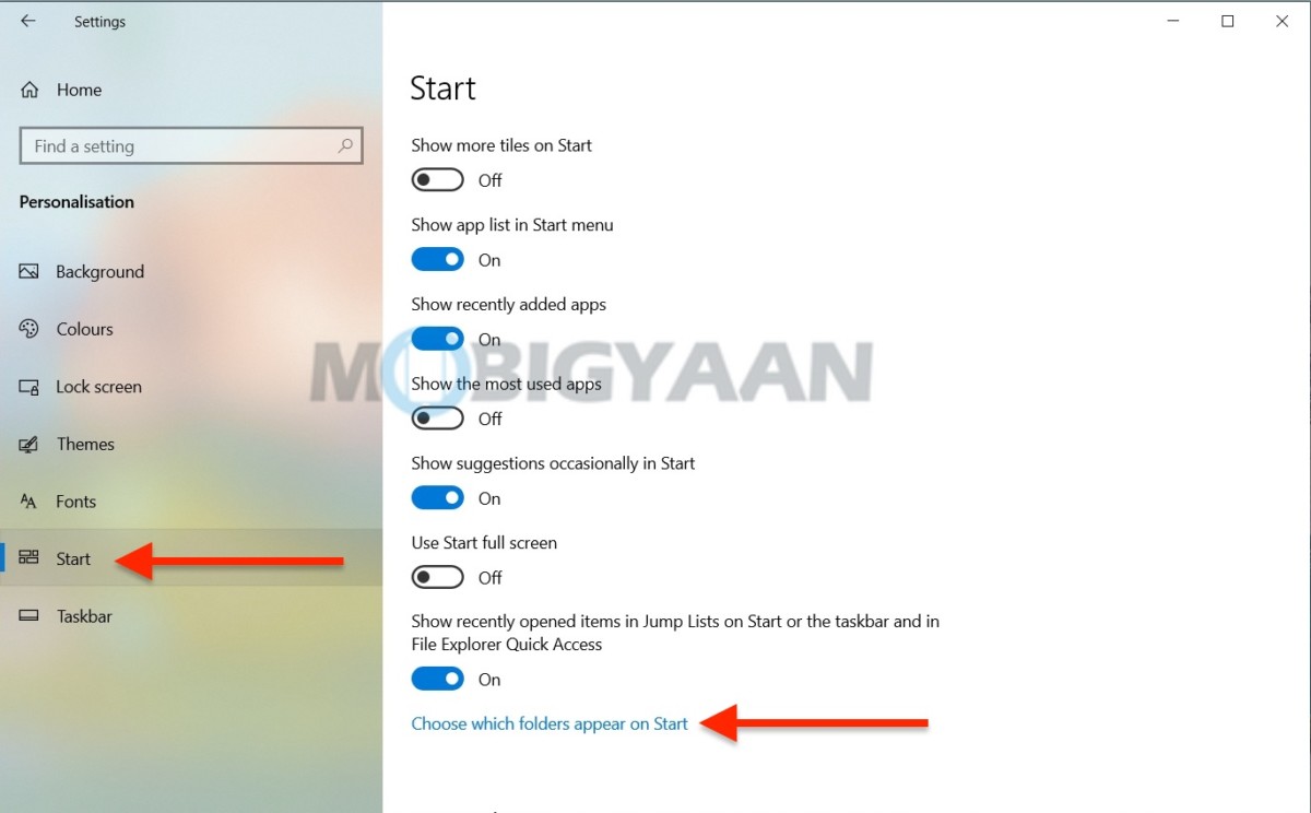 How to add folder shortcuts to the Start Menu Windows 10 1