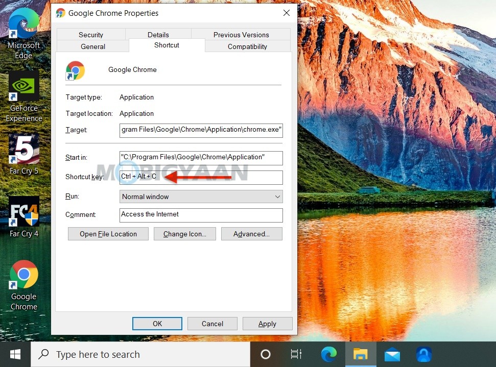 How to launch Google Chrome with a keyboard shortcut Windows 10 3