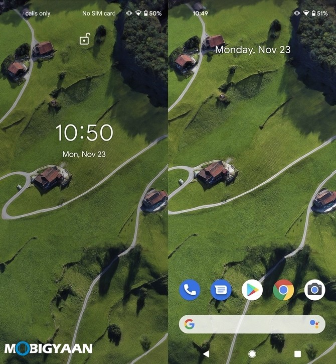 Google Pixel 4a Review 13 Lockscreen Homescreen