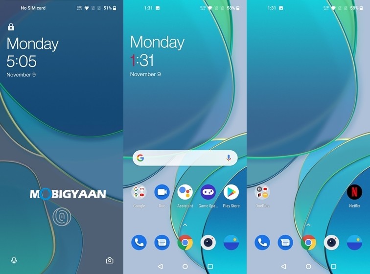 Lockscreen and Homescreen OnePlus 8