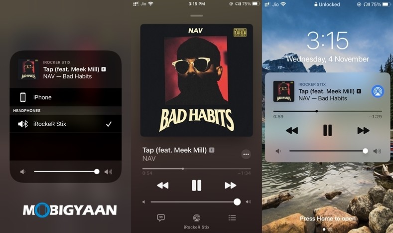 NAV Tap on Irocker
