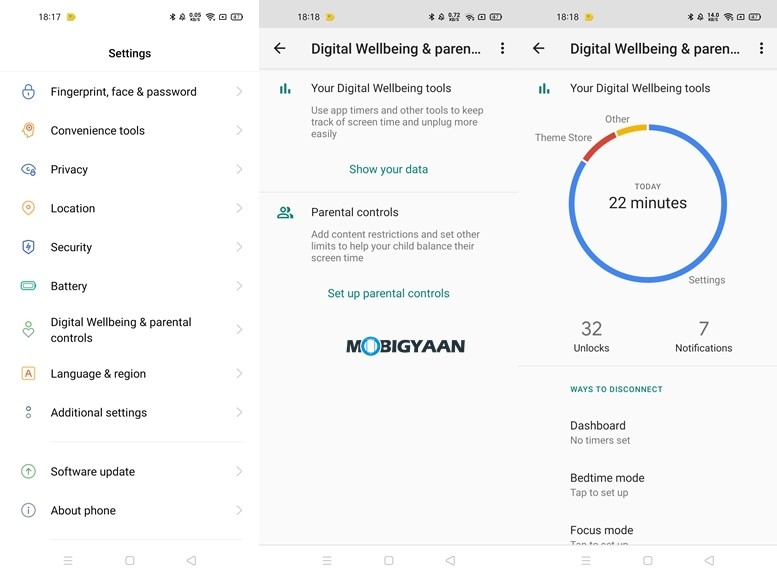 Realme UI Digital Wellbeing