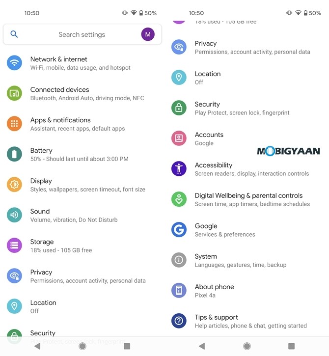 Google Pixel 4a Review 17 Settings