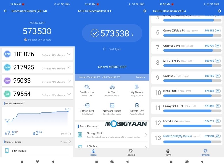 AnTuTu Benchmark Mi 10T